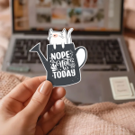 Nope Not Today Stickers | Gratitude quote sticker set, made with clear, crisp lettering, ideal for planners, journals, notebooks, laptops, phone cases and scrapbooks, supporting personal reflection through simple visuals.