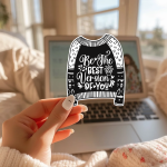Be The Best Version Of You Stickers | Faith sticker set, made with clear, crisp lettering, perfect for journals, planners, laptops, notebooks, phone cases and creative projects, supporting personal reflection through simple visuals. - Image 3