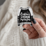 Embrace Your Imperfections Stickers | Inspirational quote sticker set, finished with smooth detailed printing, suitable for notebooks, planners, journals, laptops, phone cases and scrapbooks, making a thoughtful small gift for loved ones. - Image 2