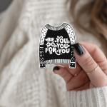 Be You Do You For You Stickers | Faith quote sticker set, made with clear, crisp lettering, ideal for planners, journals, notebooks, laptops, phone cases and scrapbooks, supporting personal reflection through simple visuals.