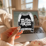 Be You Do You For You Stickers | Faith quote sticker set, made with clear, crisp lettering, ideal for planners, journals, notebooks, laptops, phone cases and scrapbooks, supporting personal reflection through simple visuals. - Image 2