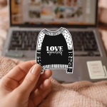 Love Yourself Stickers | Inspirational quote sticker set, crafted with attention to detail, great for journals, planners, laptops, phone cases, notebooks and craft pages, offering quiet inspiration throughout the day.