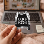 Love Is All You Need Stickers | Inspirational mini decal pack, crafted with attention to detail, perfect for journals, planners, laptops, notebooks, phone cases and creative projects, supporting personal reflection through simple visuals.