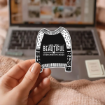 You Are Beautiful Strong Worthy Enough Stickers | Inspirational sticker set, made with clear, crisp lettering, suitable for notebooks, planners, journals, laptops, phone cases and scrapbooks, supporting personal reflection through simple visuals.