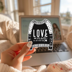 Love Mode All Day Every Day Stickers | Inspirational sticker set, printed with a neat and refined appearance, ideal for planners, journals, notebooks, laptops, phone cases and scrapbooks, bringing subtle motivation to creative spaces. - Image 3