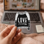Love Mode All Day Every Day Stickers | Inspirational sticker set, printed with a neat and refined appearance, ideal for planners, journals, notebooks, laptops, phone cases and scrapbooks, bringing subtle motivation to creative spaces.