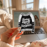 Loving Myself Is My Superpower Stickers | Inspirational sticker pack, designed with a clean matte look, perfect for journals, planners, laptops, notebooks, phone cases and creative projects, offering quiet inspiration throughout the day. - Image 3