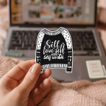 Self Love Self Respect Self Worth Stickers | Faith mini decal pack, designed with a clean matte look, ideal for planners, journals, notebooks, laptops, phone cases and scrapbooks, bringing subtle motivation to creative spaces.