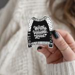 Worthy Valuable Loved Stickers | Inspirational sticker collection, printed with a neat and refined appearance, ideal for planners, journals, notebooks, laptops, phone cases and scrapbooks, supporting personal reflection through simple visuals. - Image 2