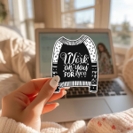 Work On You For You Stickers | Faith quote sticker set, made with clear, crisp lettering, perfect for journals, planners, laptops, notebooks, phone cases and creative projects, making a thoughtful small gift for loved ones. - Image 3