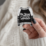 Be Your Own Sparkle Stickers | Faith sticker set, finished with smooth detailed printing, great for journals, planners, laptops, phone cases, notebooks and craft pages, making a thoughtful small gift for loved ones. - Image 2
