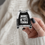 Nope Not Today Stickers | Kindness mini decal pack, crafted with attention to detail, suitable for notebooks, planners, journals, laptops, phone cases and scrapbooks, supporting personal reflection through simple visuals. - Image 2