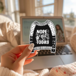 Nope Not Today Stickers | Kindness mini decal pack, crafted with attention to detail, suitable for notebooks, planners, journals, laptops, phone cases and scrapbooks, supporting personal reflection through simple visuals. - Image 3