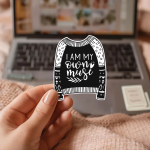 I Am My Own Muse Stickers | Kindness sticker pack, printed with a neat and refined appearance, great for journals, planners, laptops, phone cases, notebooks and craft pages, offering quiet inspiration throughout the day.