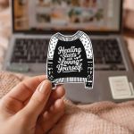 Healing Starts With Loving Yourself Stickers | Motivational sticker pack, made with clear, crisp lettering, great for journals, planners, laptops, phone cases, notebooks and craft pages, bringing subtle motivation to creative spaces.