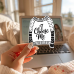 I Choose Me Stickers | Kindness sticker pack, finished with smooth detailed printing, great for journals, planners, laptops, phone cases, notebooks and craft pages, supporting personal reflection through simple visuals. - Image 3