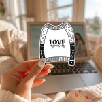 Love Yourself Stickers | Kindness sticker set, made with clear, crisp lettering, suitable for notebooks, planners, journals, laptops, phone cases and scrapbooks, supporting personal reflection through simple visuals. - Image 3