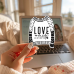 Love Mode All Day Every Day Stickers | Motivational mini decal pack, made with clear, crisp lettering, ideal for planners, journals, notebooks, laptops, phone cases and scrapbooks, supporting personal reflection through simple visuals. - Image 3