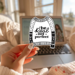 Be Real Not Perefct Stickers | Kindness sticker set, designed with a clean matte look, great for journals, planners, laptops, phone cases, notebooks and craft pages, bringing subtle motivation to creative spaces. - Image 3