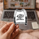 Be Real Not Perefct Stickers | Kindness sticker set, designed with a clean matte look, great for journals, planners, laptops, phone cases, notebooks and craft pages, bringing subtle motivation to creative spaces.