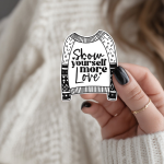 Show Yourself More Love Stickers | Gratitude mini decal pack, designed with a clean matte look, great for journals, planners, laptops, phone cases, notebooks and craft pages, making a thoughtful small gift for loved ones. - Image 2
