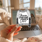 Show Yourself More Love Stickers | Gratitude mini decal pack, designed with a clean matte look, great for journals, planners, laptops, phone cases, notebooks and craft pages, making a thoughtful small gift for loved ones. - Image 3