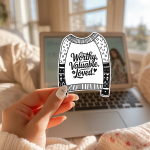 Worthy Valuable Loved Stickers | Motivational sticker collection, printed with a neat and refined appearance, suitable for notebooks, planners, journals, laptops, phone cases and scrapbooks, supporting personal reflection through simple visuals. - Image 3