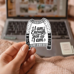 I Am Enough Just As I Am Stickers | Motivational sticker pack, made with clear, crisp lettering, ideal for planners, journals, notebooks, laptops, phone cases and scrapbooks, adding gentle encouragement to daily routines.