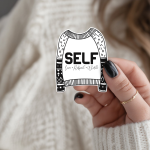 Self Love Respect Worth Stickers | Motivational mini decal pack, printed with a neat and refined appearance, ideal for planners, journals, notebooks, laptops, phone cases and scrapbooks, offering quiet inspiration throughout the day. - Image 2