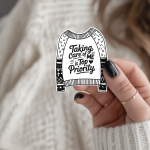 Taking Care Of Me Is Top Priority Stickers | Gratitude sticker collection, crafted with attention to detail, ideal for planners, journals, notebooks, laptops, phone cases and scrapbooks, supporting personal reflection through simple visuals. - Image 2