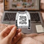Taking Care Of Me Is Top Priority Stickers | Gratitude sticker collection, crafted with attention to detail, ideal for planners, journals, notebooks, laptops, phone cases and scrapbooks, supporting personal reflection through simple visuals.