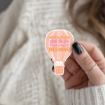 Motivation Starts The Fire Discipline Keeps It Burning Stickers | Motivational sticker set, made with clear, crisp lettering, perfect for journals, planners, laptops, notebooks, phone cases and creative projects, making a thoughtful small gift for loved ones. - Image 2