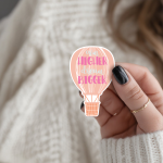 Aim Higher Dream Bigger Stickers | Inspirational quote sticker set, crafted with attention to detail, suitable for notebooks, planners, journals, laptops, phone cases and scrapbooks, adding gentle encouragement to daily routines. - Image 2