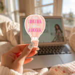 Aim Higher Dream Bigger Stickers | Inspirational quote sticker set, crafted with attention to detail, suitable for notebooks, planners, journals, laptops, phone cases and scrapbooks, adding gentle encouragement to daily routines. - Image 3