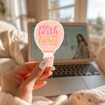 Go Forth And Be Fierce Stickers | Kindness quote sticker set, printed with a neat and refined appearance, ideal for planners, journals, notebooks, laptops, phone cases and scrapbooks, supporting personal reflection through simple visuals. - Image 3