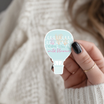 Grow Like A Wild Flower Stickers | Motivational quote sticker set, crafted with attention to detail, great for journals, planners, laptops, phone cases, notebooks and craft pages, bringing subtle motivation to creative spaces. - Image 2