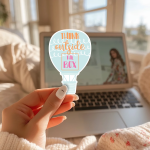 Think Outside The Box Stickers | Inspirational sticker pack, designed with a clean matte look, great for journals, planners, laptops, phone cases, notebooks and craft pages, making a thoughtful small gift for loved ones. - Image 3