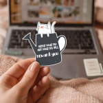 Order Your Day And Your Day Will Reward You Stickers | Gratitude sticker pack, finished with smooth detailed printing, ideal for planners, journals, notebooks, laptops, phone cases and scrapbooks, adding gentle encouragement to daily routines.