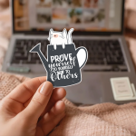 Prove Yourself To Yourself Not To Others Stickers | Gratitude sticker collection, made with clear, crisp lettering, perfect for journals, planners, laptops, notebooks, phone cases and creative projects, offering quiet inspiration throughout the day.