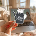 Turn I Wish Into I Will Stickers | Kindness sticker pack, crafted with attention to detail, ideal for planners, journals, notebooks, laptops, phone cases and scrapbooks, supporting personal reflection through simple visuals. - Image 3
