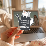 My Thoughts Are The Blueprint For My Success Stickers | Inspirational quote sticker set, designed with a clean matte look, suitable for notebooks, planners, journals, laptops, phone cases and scrapbooks, supporting personal reflection through simple visuals. - Image 3