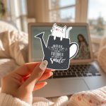 Never Give Up On The Things That Makes You Smile Stickers | Inspirational mini decal pack, printed with a neat and refined appearance, great for journals, planners, laptops, phone cases, notebooks and craft pages, offering quiet inspiration throughout the day. - Image 3