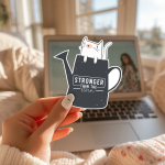 Stronger Than The Storm Stickers | Motivational sticker collection, finished with smooth detailed printing, suitable for notebooks, planners, journals, laptops, phone cases and scrapbooks, adding gentle encouragement to daily routines. - Image 3