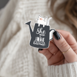 She Needed A Hero So That What She Became Stickers | Motivational sticker collection, finished with smooth detailed printing, ideal for planners, journals, notebooks, laptops, phone cases and scrapbooks, adding gentle encouragement to daily routines. - Image 2