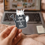 Think Outside The Box Stickers | Motivational sticker collection, made with clear, crisp lettering, perfect for journals, planners, laptops, notebooks, phone cases and creative projects, supporting personal reflection through simple visuals.