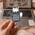 Don'T Call It A Dream Call It A Plan Stickers | Motivational sticker set, made with clear, crisp lettering, suitable for notebooks, planners, journals, laptops, phone cases and scrapbooks, supporting personal reflection through simple visuals.