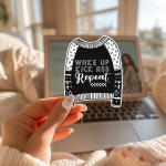 Wake Up Kick Ass Repeat Stickers | Gratitude quote sticker set, crafted with attention to detail, suitable for notebooks, planners, journals, laptops, phone cases and scrapbooks, offering quiet inspiration throughout the day. - Image 3