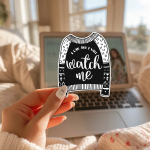 I Can And I Will Watch Me Stickers | Kindness quote sticker set, finished with smooth detailed printing, perfect for journals, planners, laptops, notebooks, phone cases and creative projects, adding gentle encouragement to daily routines. - Image 3