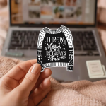 Throw Glitter In Today'S Face Stickers | Kindness sticker collection, designed with a clean matte look, ideal for planners, journals, notebooks, laptops, phone cases and scrapbooks, making a thoughtful small gift for loved ones.