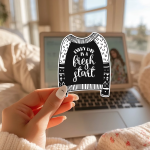 Every Day Is A Fresh Start Stickers | Faith sticker set, finished with smooth detailed printing, suitable for notebooks, planners, journals, laptops, phone cases and scrapbooks, bringing subtle motivation to creative spaces. - Image 3